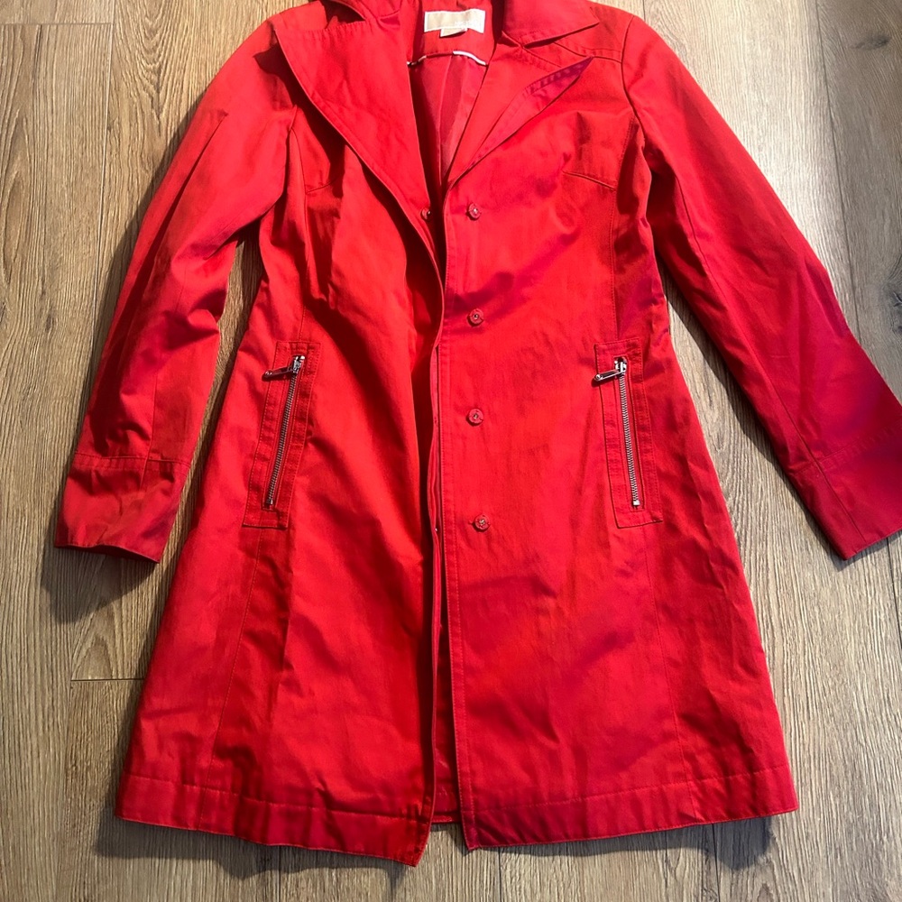 Michael Kors Red Trench Coat